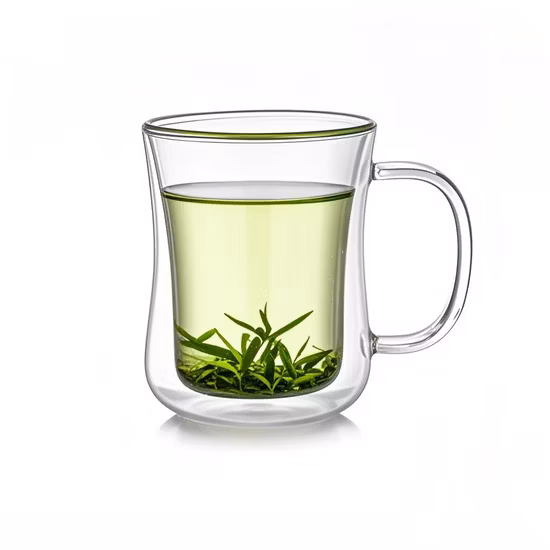 Tasse en verre Amazon Best-seller Logo personnalisé Boire une tasse en verre à double paroi résistante à la chaleur pour café expresso cappuccino latte boisson