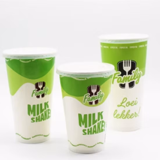 Fabricant chinois d'usine imprimé sur mesure des cartons de café de thé froid tasses de papier jetables