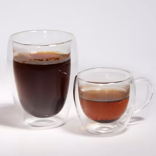 Offre spéciale 80 ml 250 ml verre borosilicaté tasses à café à double paroi tasse en verre expresso pour café et thé